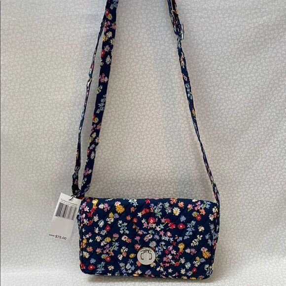 Vera Bradley Turnlock Crossbody Scatter Wildflower - Picture 1 of 4